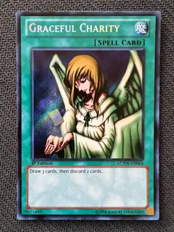 Yugioh Graceful Charity 1st Edition Secret Rare LCYW-EN064 NM - Image 1