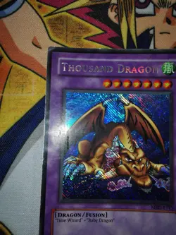 Thousand Dragon mrd-e143 *MISPRINT - REVERSE* Unltd Ed (HP) Secret Rare Yu-Gi-Oh - Image 4