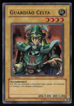 Celtic Guardian LOB-007 LDB-P007 Super Rare 1st Edition Portuguese Yu-Gi-Oh - Image 1