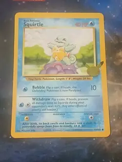 Squirtle 63/102 Celebrations 25th Anniversary JUMBO / OVERSIZE Pokemon TCG Card - Image 1