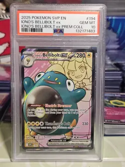 PSA 10 Gem Mint Iono's Bellibolt Ex Graded Pokemon Card #194 Black Star Promo - Image 1