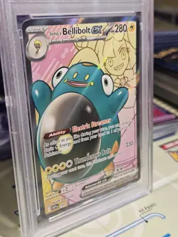 PSA 10 Gem Mint Iono's Bellibolt Ex Graded Pokemon Card #194 Black Star Promo - Image 3
