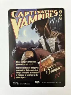 MtG *showcase* Captivating Vampire Innistrad Remastered NM borderless rare card - Image 1
