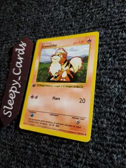 GROWLITHE Pokemon Card - WOTC - 1st Edition - Base Set - Shadowless - 28/102 NM - Image 2