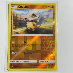 Cubone 52/111 Common Reverse Holo Card SM - Crimson Invasion Pokemon TCG LP - Image 1