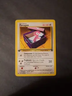 Pokemon Card Porygon 48/82 1st Edition Team Rocket Pokemon TCG - Image 1