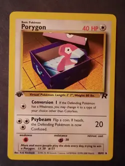 Pokemon Card Porygon 48/82 1st Edition Team Rocket Pokemon TCG - Image 4