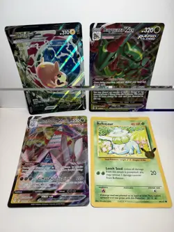 Lot Of 4 Big Jumbo Pokemon Cards Base Retro Card, VMAX , V-union, VMAX - Image 1