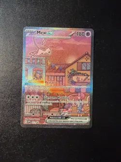 Pokemon TCG Mew EX Black Star Promo Holo Card Scarlet & Violet 151 - Image 1