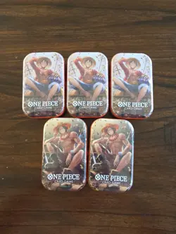 One Piece Card Game Tin Pack Set Vol.2 - Lot Of 5 - Monkey D Luffy Portgas D Ace - Image 1