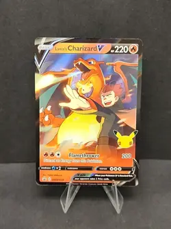 Pokemon Lance's Charizard v SWSH133 Holo Black Star Promo Card NM - Image 1
