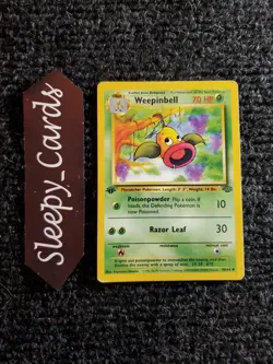 Weepinbell 48/64 1st Edition Pokemon Jungle Pokemon Card Pokemon TCG PL-LP - Image 1