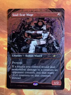 MTG Raised Foil Borderless Soul-Scar Mage Secret Lair: vroooOOOMMMMMM! Rare!! - Image 1