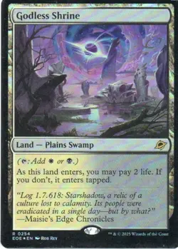 MTG: Edge of Eternities: Foil Godless Shrine: Lightly Played Condition - Image 1