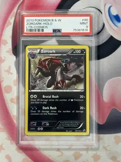 2013 POKEMON BLACK & WHITE LEGENDARY TREASURES #90 ZOROARK-HOLO LTR-COSMOS PSA 9 - Image 3