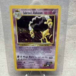 Pokemon Sabrina's Alakazam Gym Challenge Rare Card 16/132 Stage 2 80 HP 2000 - Image 1