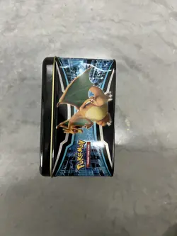 Pokemon Card Game Charizard Pikachu Mew Mewtwo Tin Lunch Box NO CARDS EMPTY - Image 3