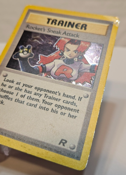 Rocket's Sneak Attack 16/82 Holo Rare SWIRL Unlimited Team Rocket Pokemon 1272 - Image 2