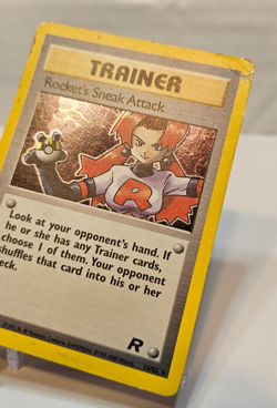 Rocket's Sneak Attack 16/82 Holo Rare SWIRL Unlimited Team Rocket Pokemon 1272 - Image 3
