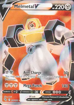Melmetal V (Full Art) Ultra Rare Pokemon GO 075/078 NM - Image 1
