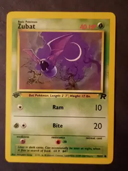 2000 Pokemon Card Team Rocket Zubat 1st Edition #70/82 - Image 4