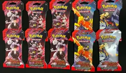POKEMON TCG DESTINED RIVALS BOOSTER HANGER PACKS 10 PACK LOT SEALED Random Art - Image 1