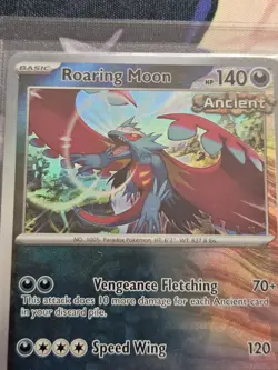 Roaring Moon 65/131 (Master Ball Pattern) Prismatic Evolutions Pokemon TCG NM - Image 3