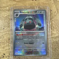 Pokemon TCG Bronzong Prismatic Evolutions 067/131 Masterball Reverse Holo - Image 1