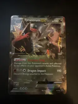 Pokemon TCG Holo Black Star Promo Tyrantrum EX XY70 - Image 1