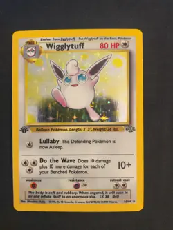 Pokemon TCG Wigglytuff 16/64 Jungle Holo Foil Rare 1st Edition WOTC 1999 Classic - Image 1