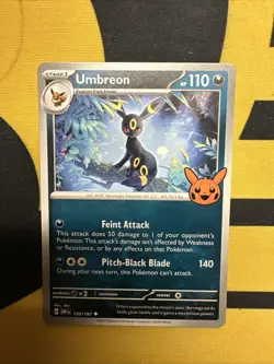 Pokemon TCG Halloween Trick Or Trade 2024 Umbreon #130/197 Regular Uncommon - Image 1