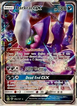 Darkrai GX 88a/147 Alternate Art Promo NM 2018 Pokemon TCG - Image 1