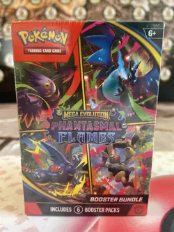 Pokemon TCG Mega Evolution Phantasmal Flames Booster Bundle Sealed - Image 1