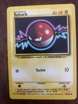 1999 Pokemon Base Set 1st Edition Voltorb 67/102 LP #67 - Image 2