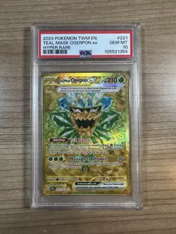 Teal Mask Ogerpon Ex 2024 Pokemon Twilight Masquerade Hyper Rare PSA 10 - Image 1