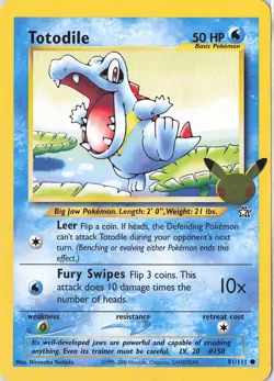 Pokemon *JUMBO* 25th Anniversary Celebrations 81/111 /Totodile - Image 1