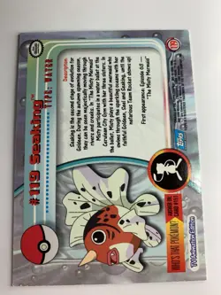2000 Topps Pokemon TV Animation #119 Seaking Rainbow Foil Series 3 - Image 2