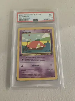 Pokemon 1st Edition Team Rocket Slowpoke 67/82 PSA 9 MINT - Image 1