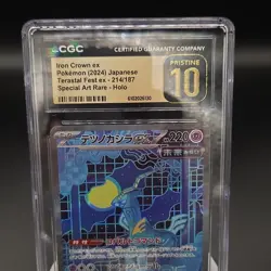 Pokemon TCG Iron Crown ex 214/187 Holo CGC Pristine 10 Japanese Special Art - Image 1