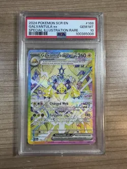 Galvantula Ex 2024 Pokemon Stellar Crown SIR #168 PSA 10 - Image 1