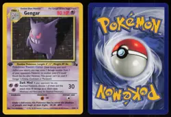 Gengar 5/62 Rare Fossil Holo 1st Edition Pokemon - Image 3
