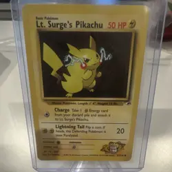 Pokemon Lt. Surge's Pikachu Basic 50 HP Gym Heroes 081/132 Regular - Image 1