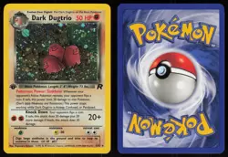 Dark Dugtrio 6/82 Rare Team Rocket Holo 1st Edition Pokemon - Image 3