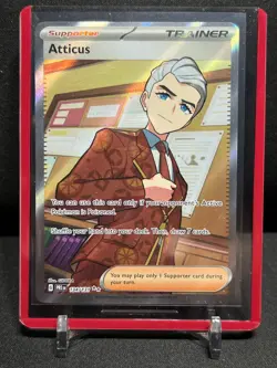 Atticus 134/131 Full Art Ultra Rare Holo Pokemon 2025 Prismatic Evolutions NM - Image 1