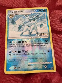 Pokemon TCG Glaceon Majestic Dawn Reverse Holo Rare 20/100 Platinum DMG - Image 1