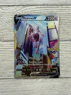 Mewtwo V (Alternate Full Art) 072/078 Pokemon GO Holo - Image 1