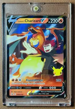 Lance’s Charizard V SWSH133 Holo Black Star Promo Pokemon TCG Celebrations - NM - Image 1