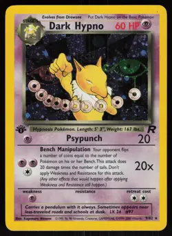 Dark Hypno 9/82 Rare Team Rocket Holo 1st Edition Pokemon - Image 1