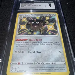Pokemon TCG Galarian Perrserker 2021 Shining Fates Holo SV087/SV122 - Image 2