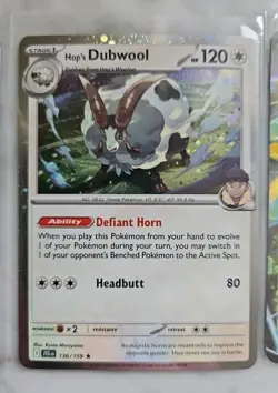 Pokemon TCG: Hop's Zacian ex/Wooloo/Dubwool - SVP 193, Cosmos Holo JTG 135 & 136 - Image 3